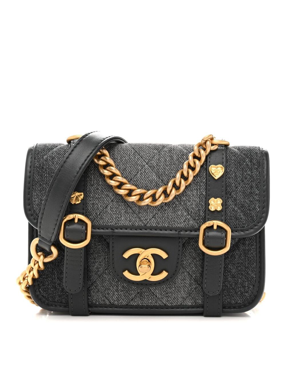 Chanel Denim Quilted Mini Flap Grey #314388C35B
